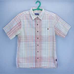 Patagonia Men's Plaid Shirt - Red and Gray